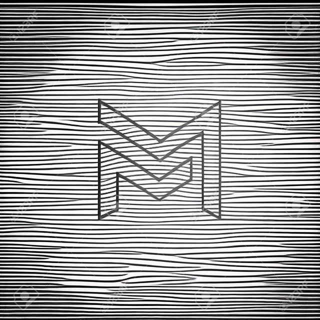 plantilla de logotipo letra mm. Diseño de vector de símbolo creativo de doble letra m.