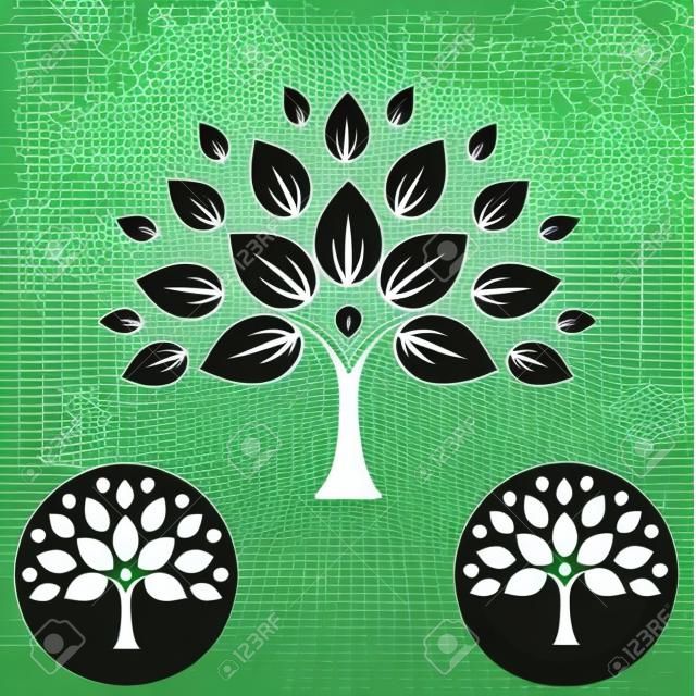 人类生命标志图标抽象人树矢量本设计代表绿色环保绿色家庭树标志和符号教育学习绿色技术可持续增长发展