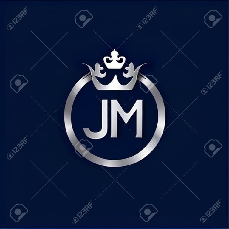 Initial Letter JM Logo Template Design