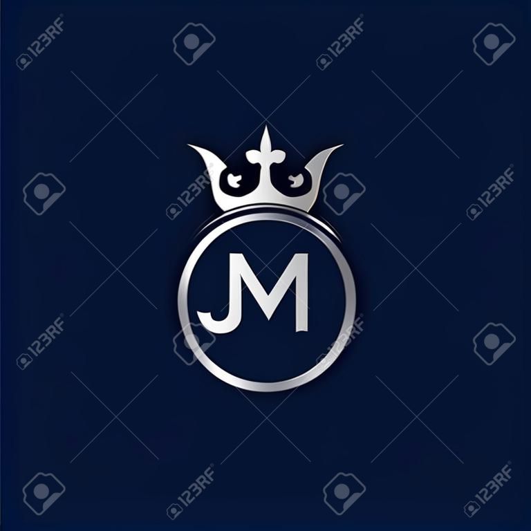 Initial Letter JM Logo Template Design