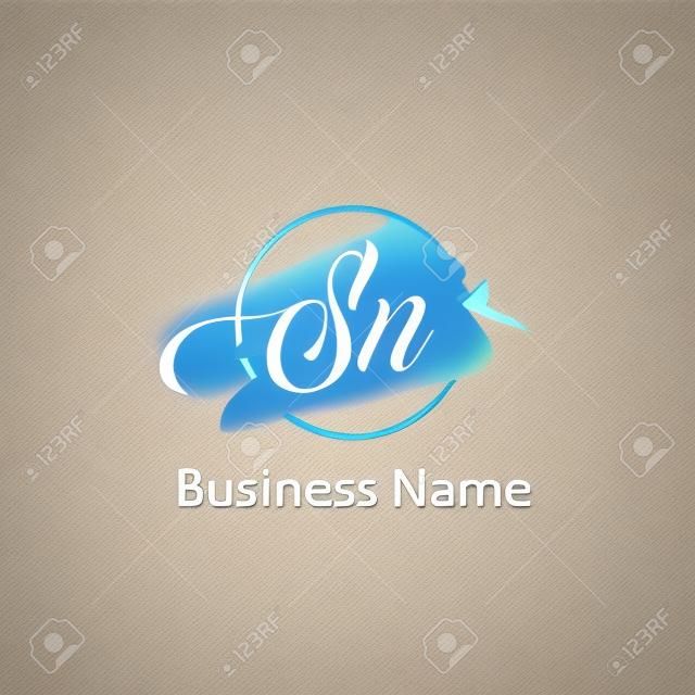 Initial Letter SN Logo Template Design