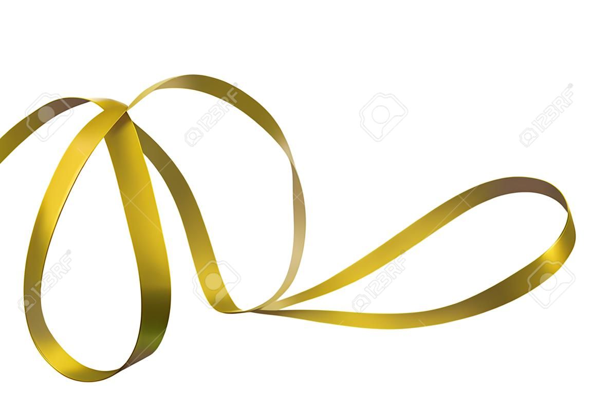 Gelbgold Band auf einem weißen Hintergrund