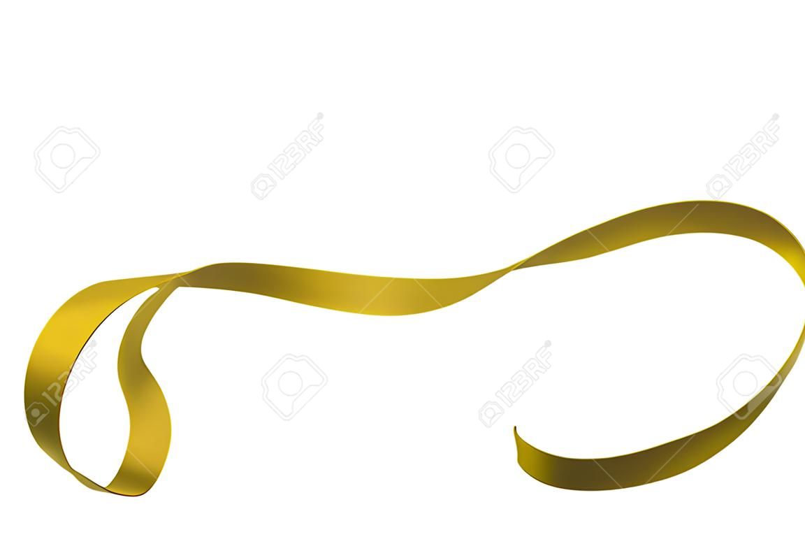 Gelbgold Band auf einem weißen Hintergrund