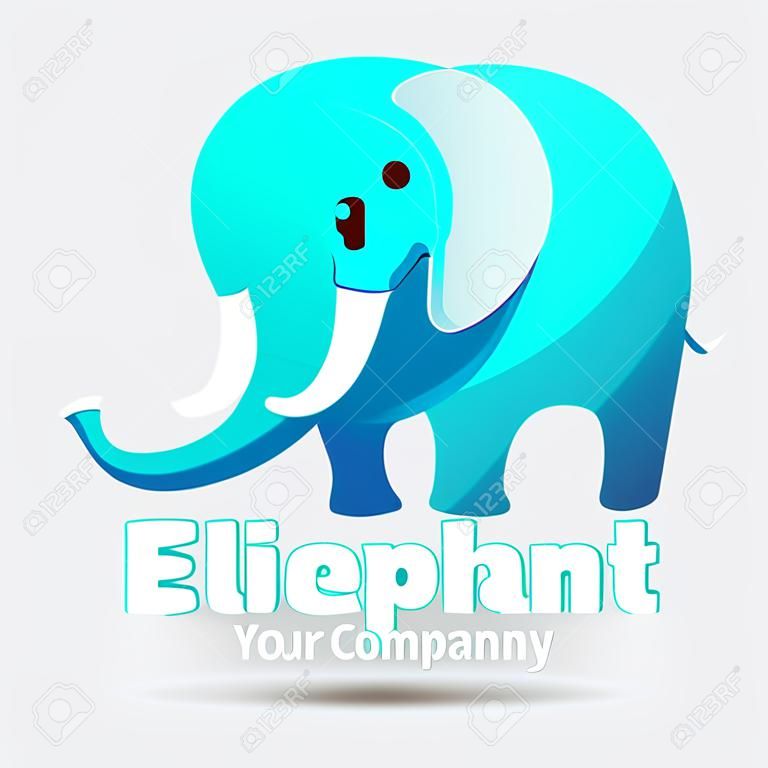 Elefante grande illustrazione vettoriale per la progettazione del modello di business aziendale. Concetto astratto creativo.