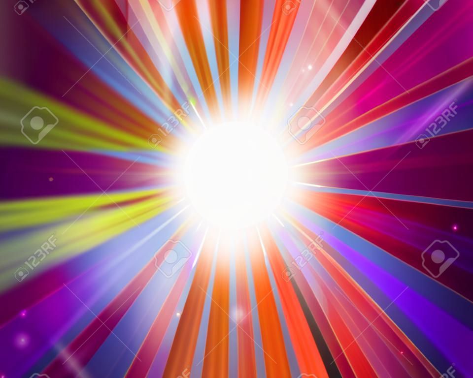 magic burst with rays of light, abstract background

