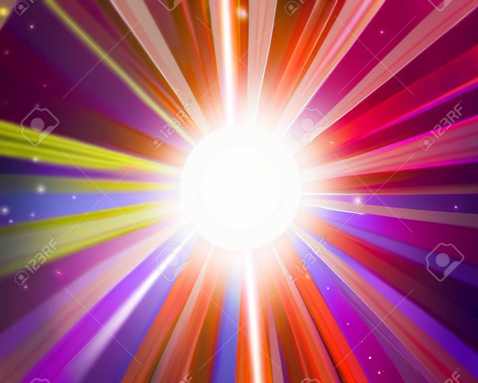 magic burst with rays of light, abstract background

