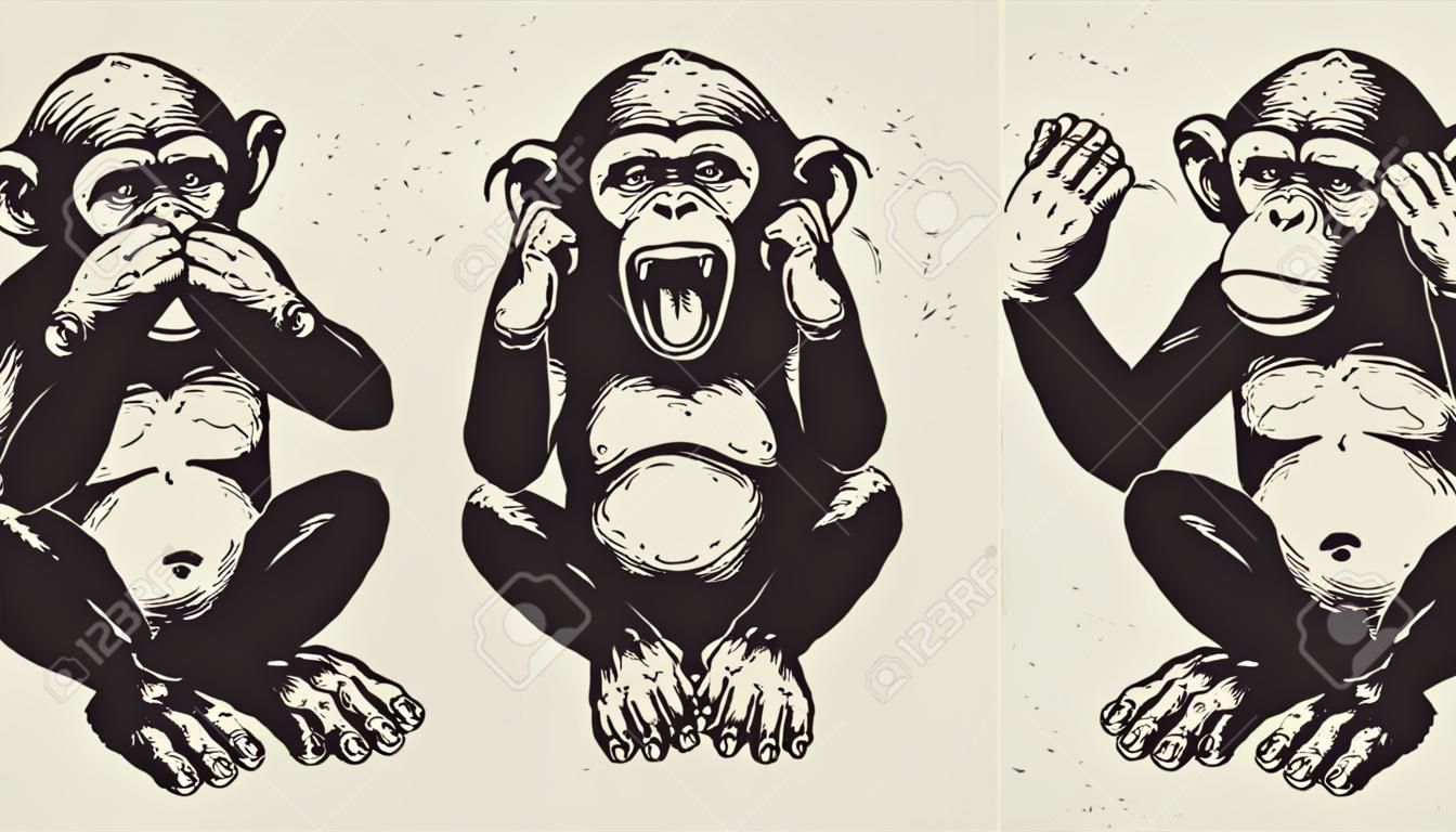 De drie wijze apen