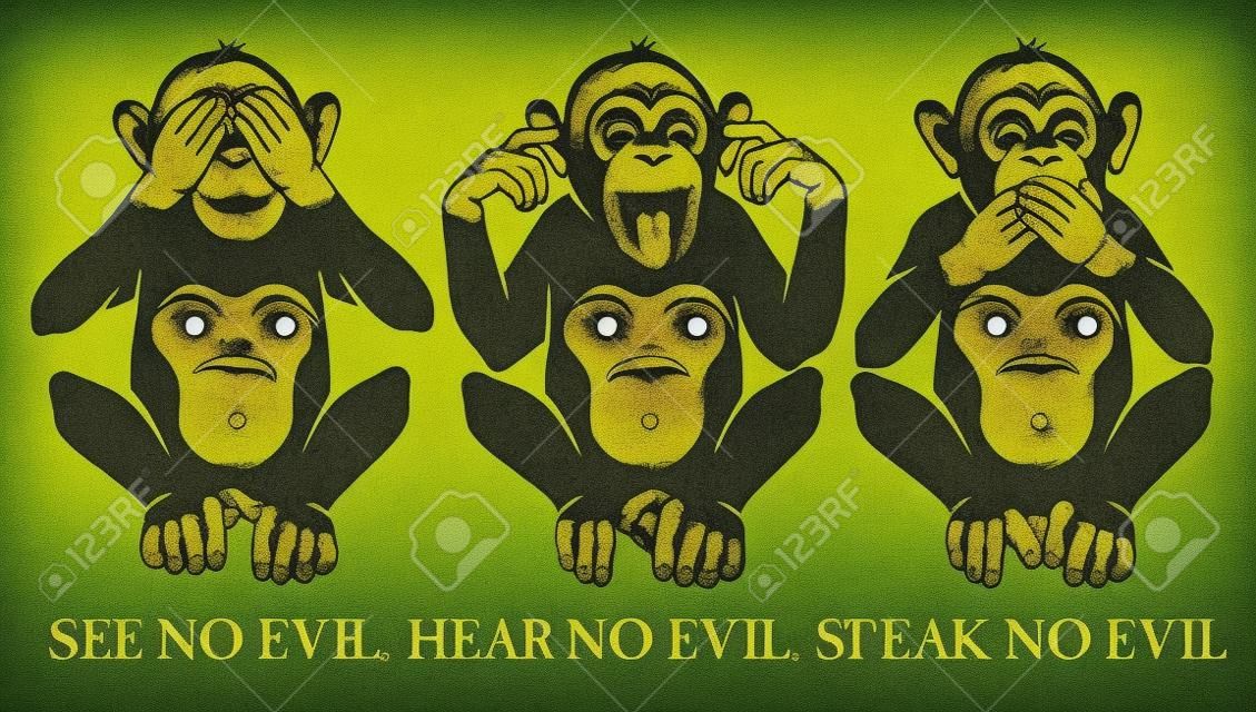 三只聪明的猴子