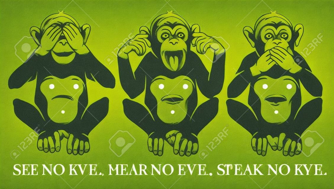 三只聪明的猴子