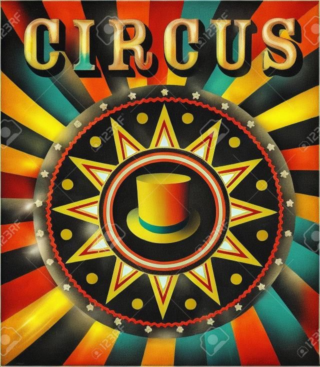 Circus hat getting showered ,vintage Poster