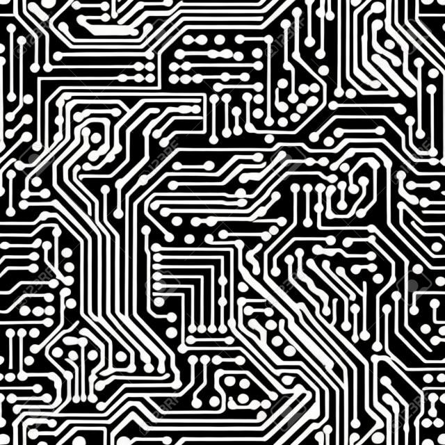 Seamless pattern. Computer circuit bord.