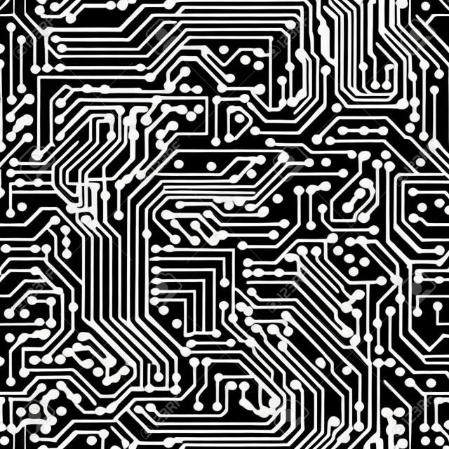 Seamless pattern. Computer circuit bord.
