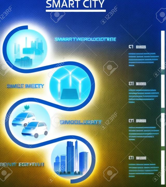 Smart city design with future technology for living.Smart Grid concept.IndustriaL, Renewable Energy and Smart Grid Technology in a connected network.Smart City and Smart Grid concept