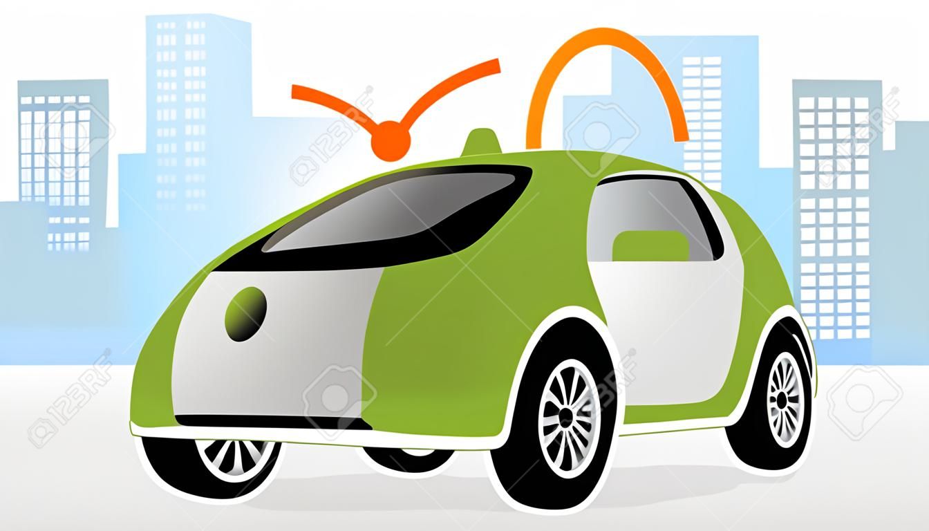 Intelligent gesteuerte Auto, smart navigation.Automobile Sensoren verwenden in selbstfahrenden Autos .Autonomous selbstfahrfahrerlose Auto