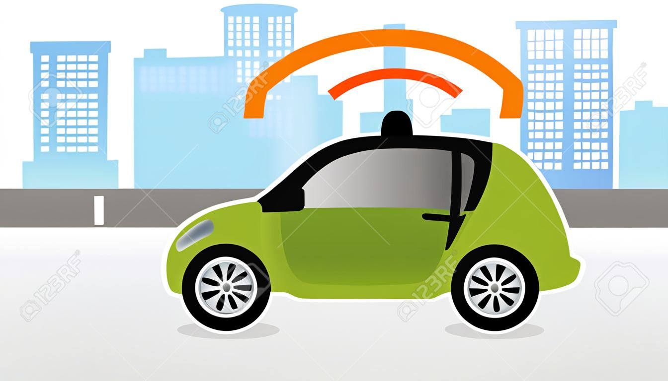 Intelligent gesteuerte Auto, smart navigation.Automobile Sensoren verwenden in selbstfahrenden Autos .Autonomous selbstfahrfahrerlose Auto
