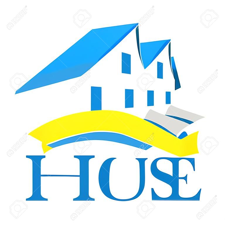 logotipo de la casa. Alquiler, venta y construcción de casas