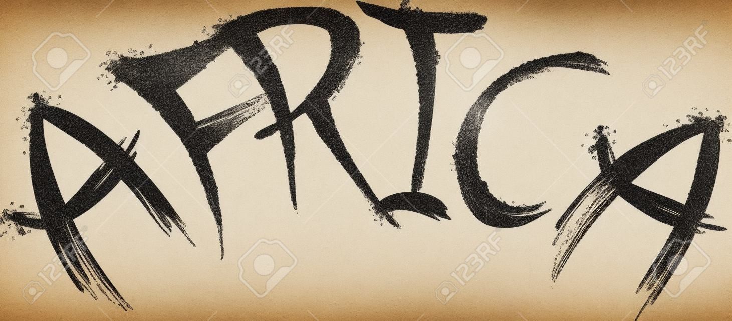 Arfrica Text Sign illustration on white Background