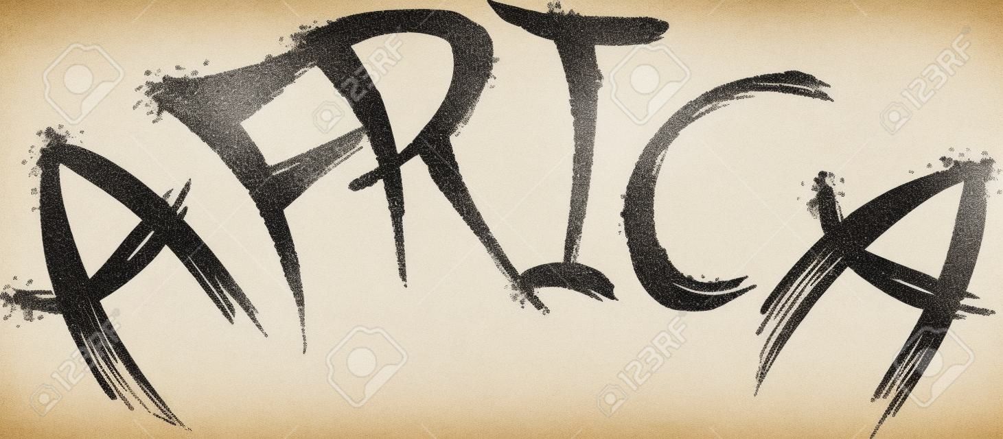 Arfrica Text Sign illustration on white Background