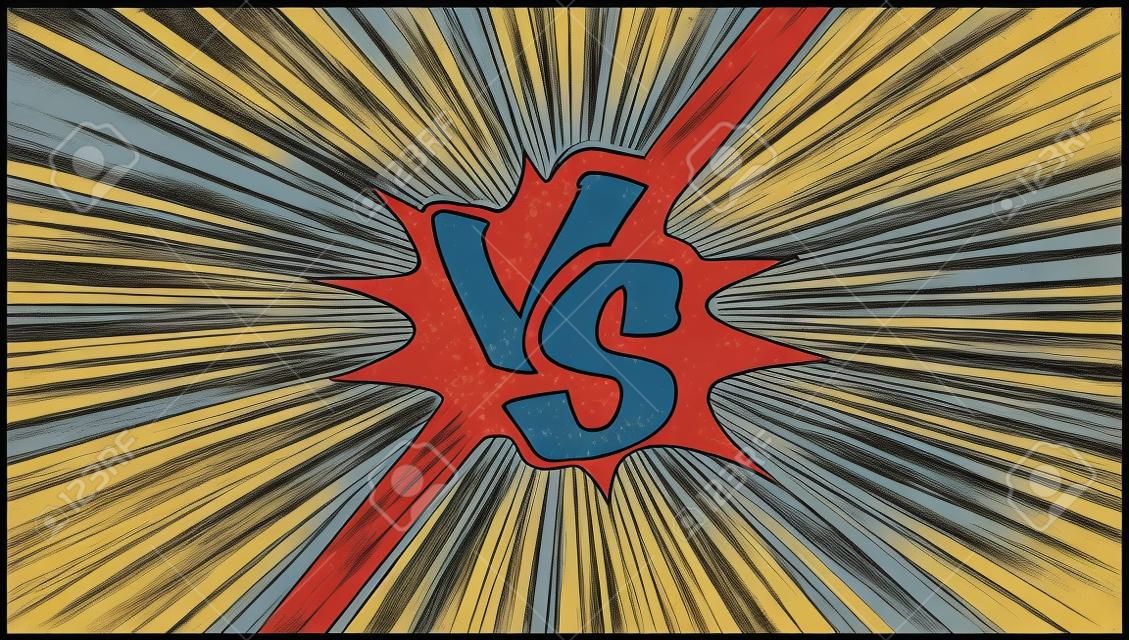 American Comic-style Showdown VS