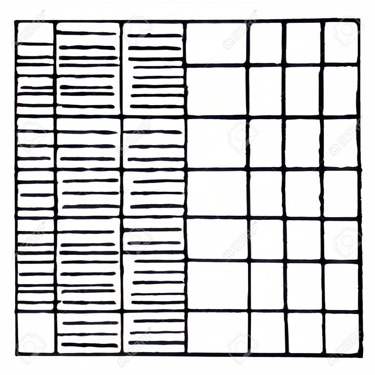 Inscribed Alternating Horizontal and Vertical Lines Repeating Patterns in an equally divided square is set aside much more than snatched moments vintage line drawing or engraving illustration.