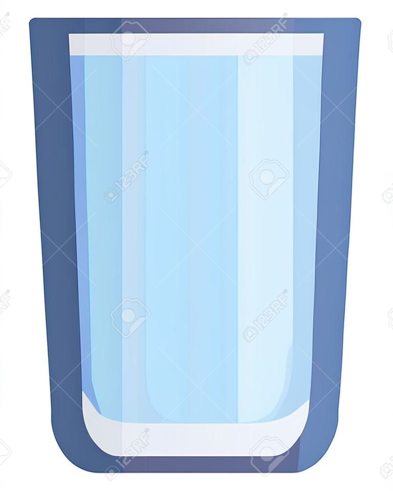 Vaso de agua, ilustración, vector sobre fondo blanco.