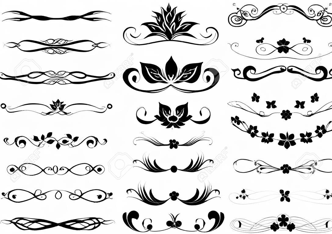 Various swirly decoration dividers