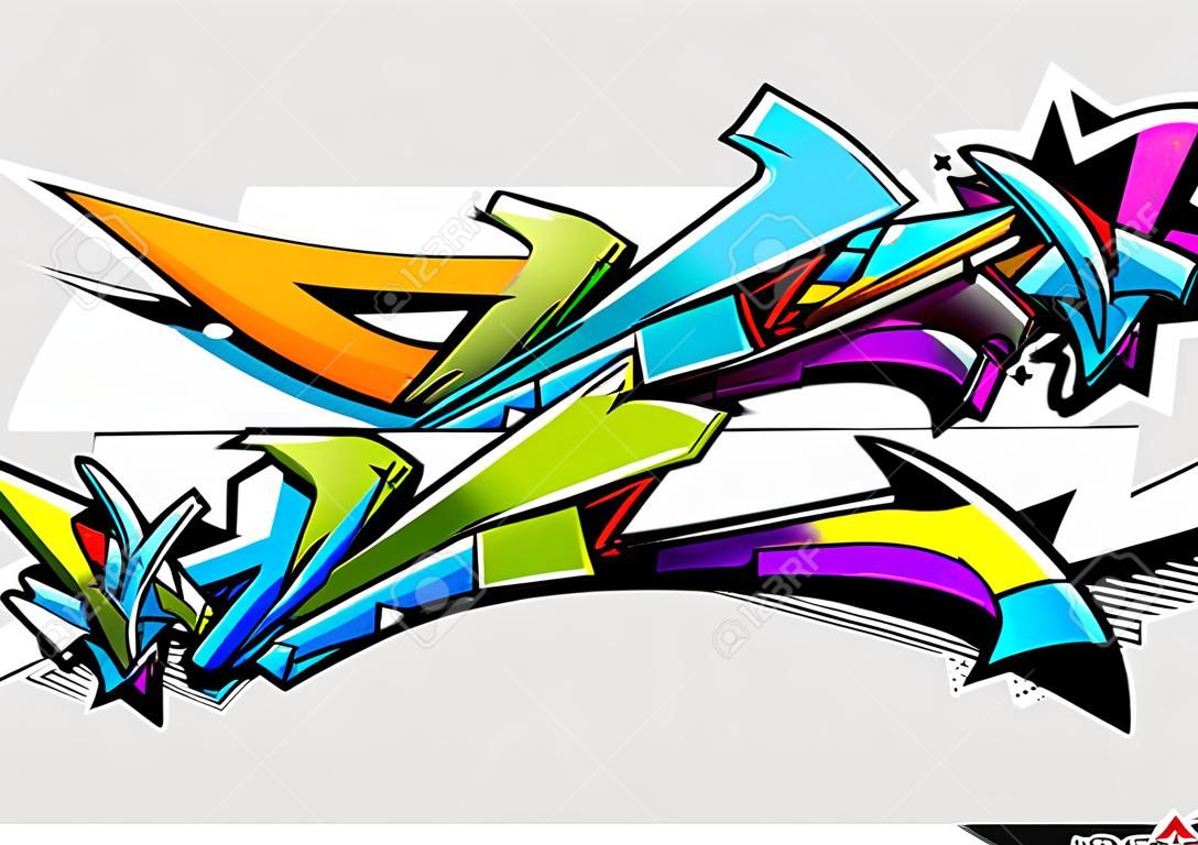 Graffiti arrows designs. Vector illustration.
