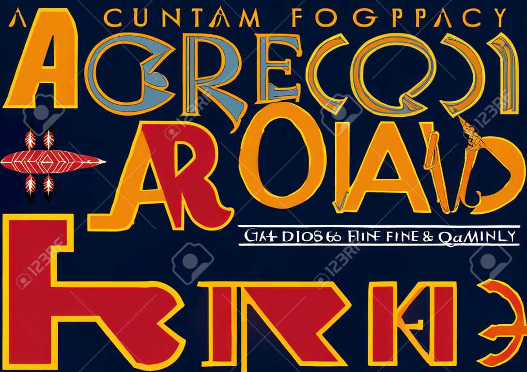 A custom typeface design similar to art deco 1920s designs