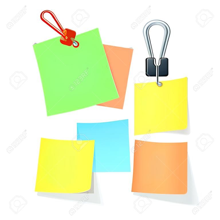 Красочные наклейки бумаги и Pin. вектор