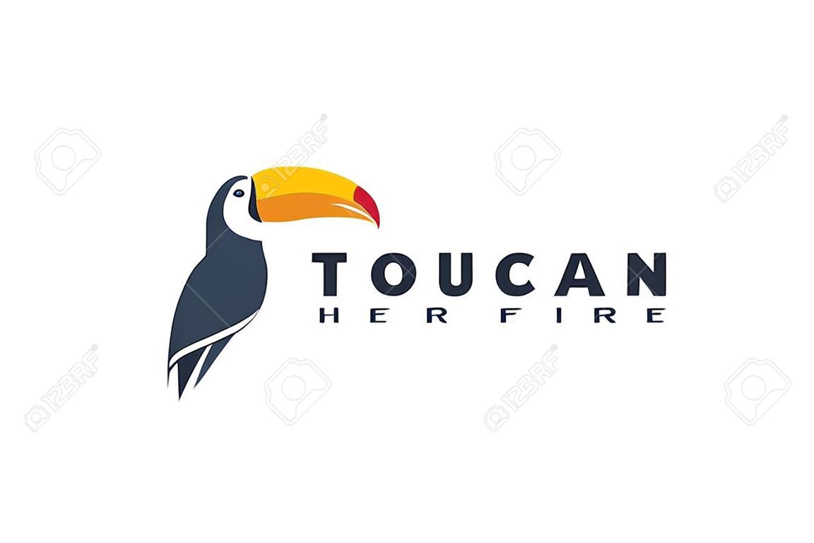 Toucan bird mascot logo design. animal head icon vector logotype