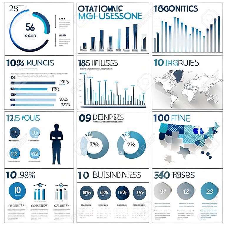 Бизнес Элементы визуализации данных Инфографика