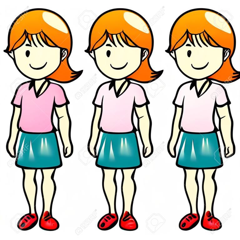 Vector personnage comique - Girl