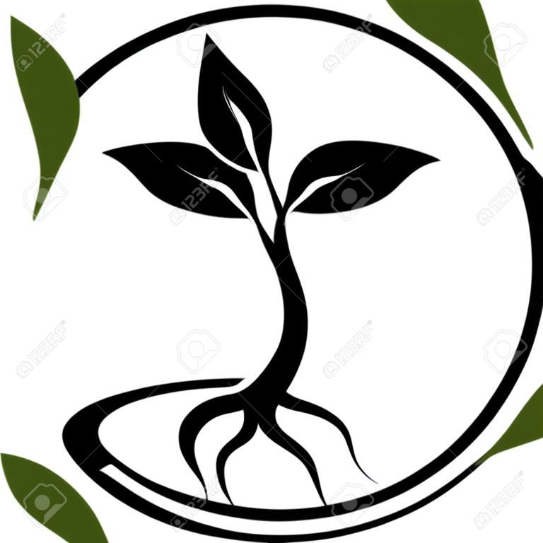 Plant sprout vector icon