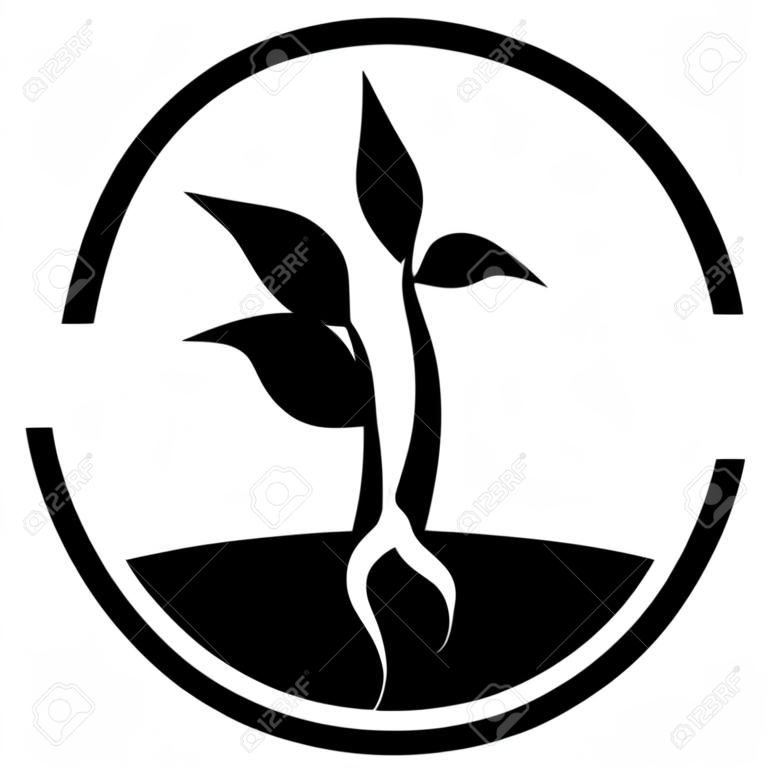 Plant sprout vector icon