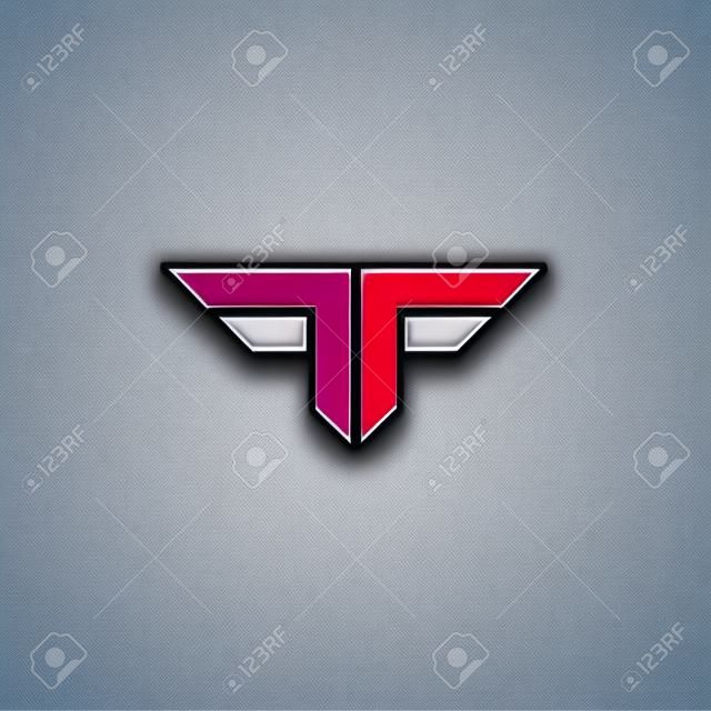 Initial letter f logo or ff logo vector design template