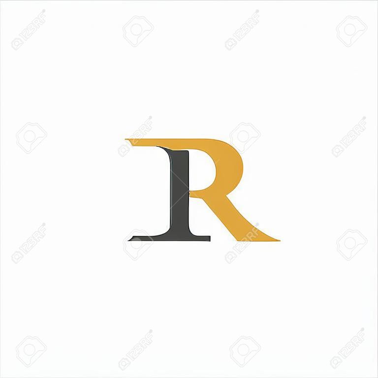 Initial letter fr logo or rf logo vector design template