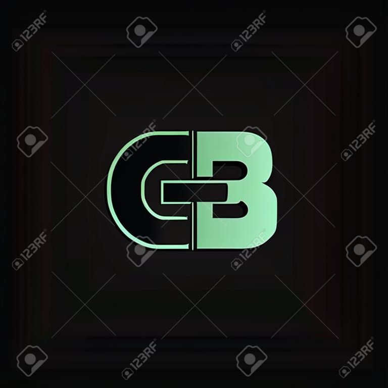Initial letter gb logo or bg logo vector design template