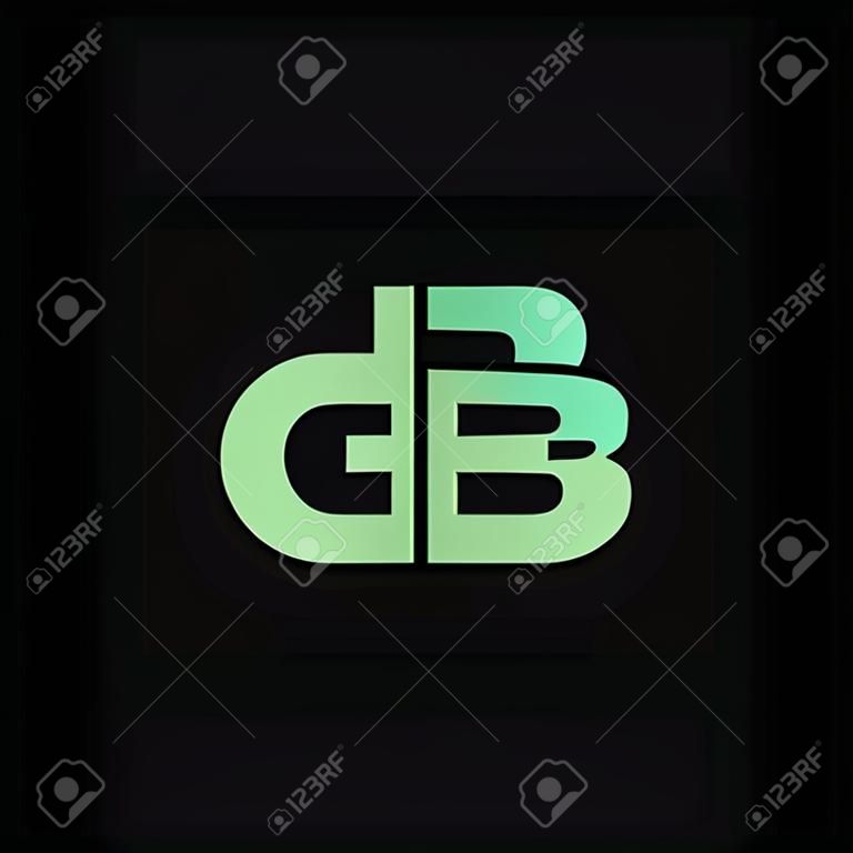 Initial letter gb logo or bg logo vector design template