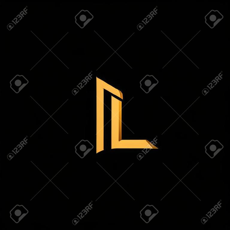 Initial letter l logo or ll logo vector design template
