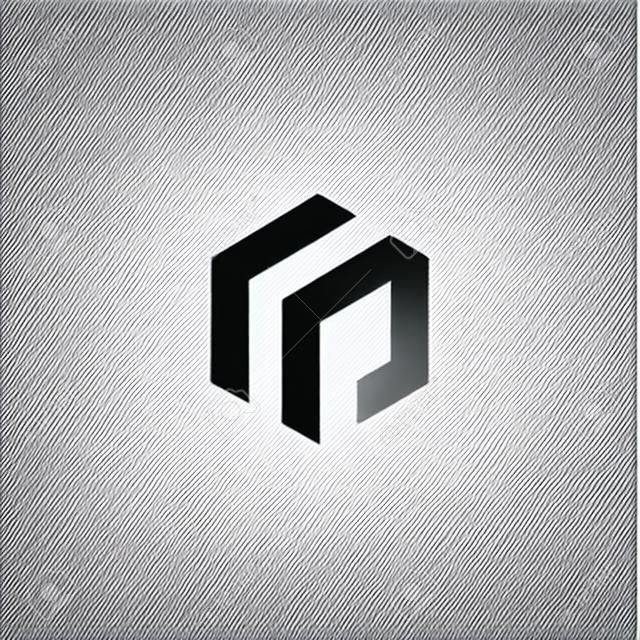 Initial letter p logo or pp logo vector design template