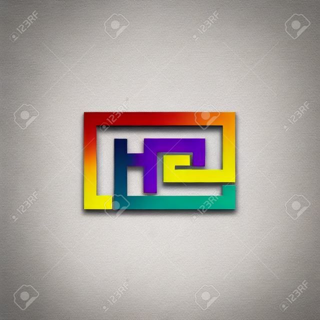 HZ, ZH, Z AND H Abstract initial monogram letter alphabet logo design