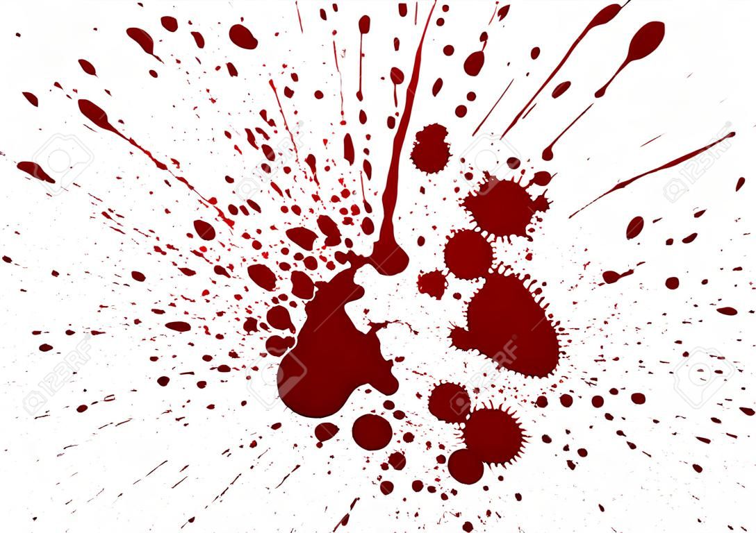 Vector splatter red color isolate background