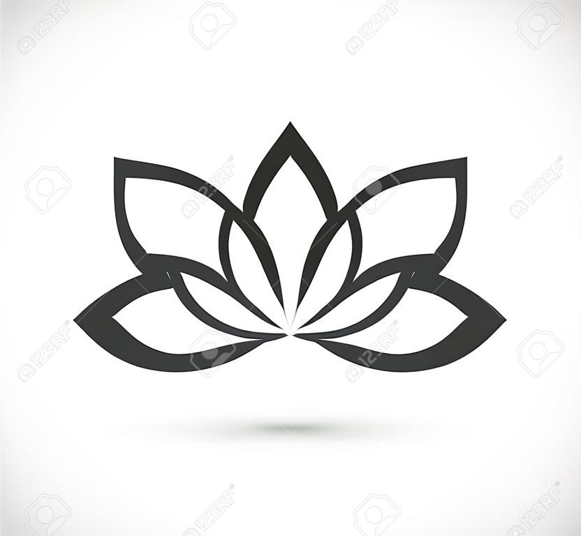Ikona wektor kwiat lotosu