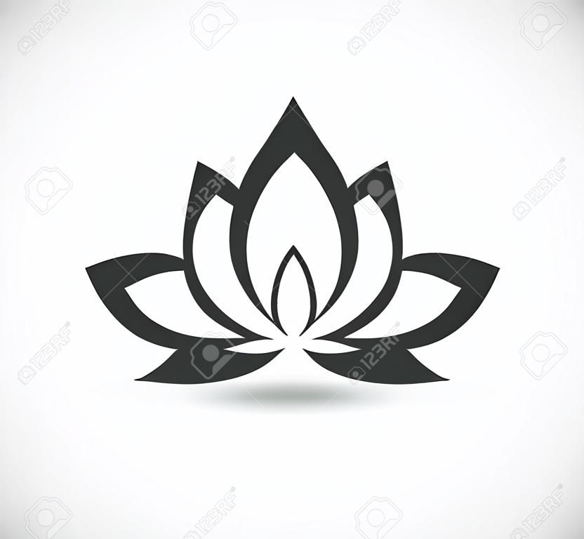 Ikona wektor kwiat lotosu