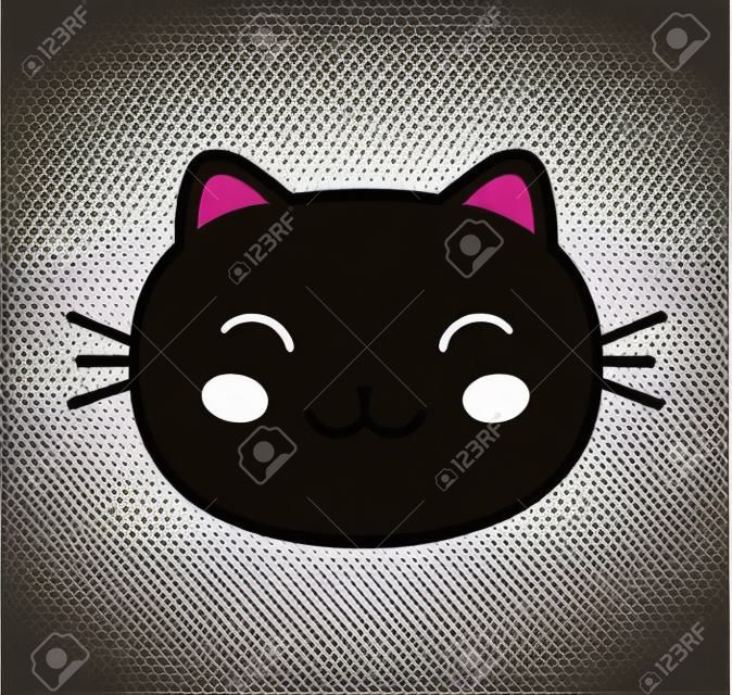 Kawaii style cute cat vector
