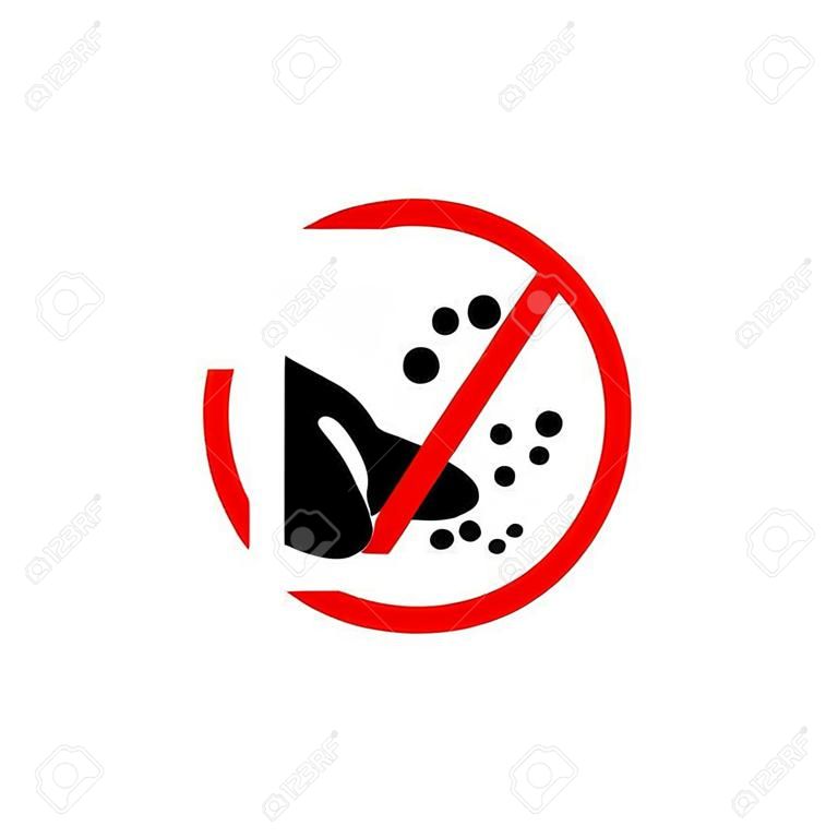 Não alimentar animais proibido sinal, ilustração vetorial