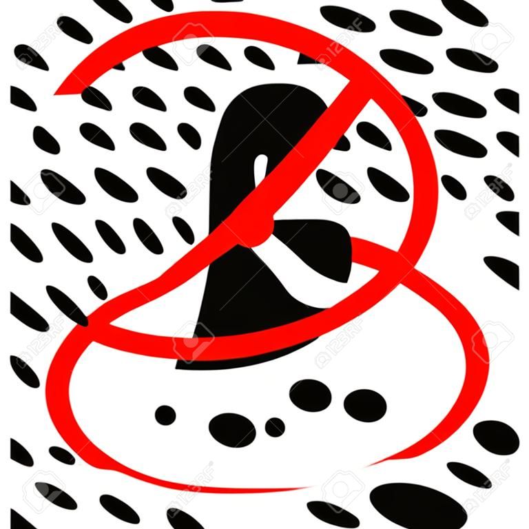 Não alimentar animais proibido sinal, ilustração vetorial