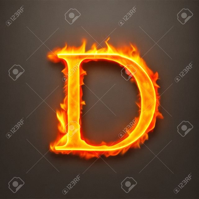 feu alphabets en flamme, lettre d