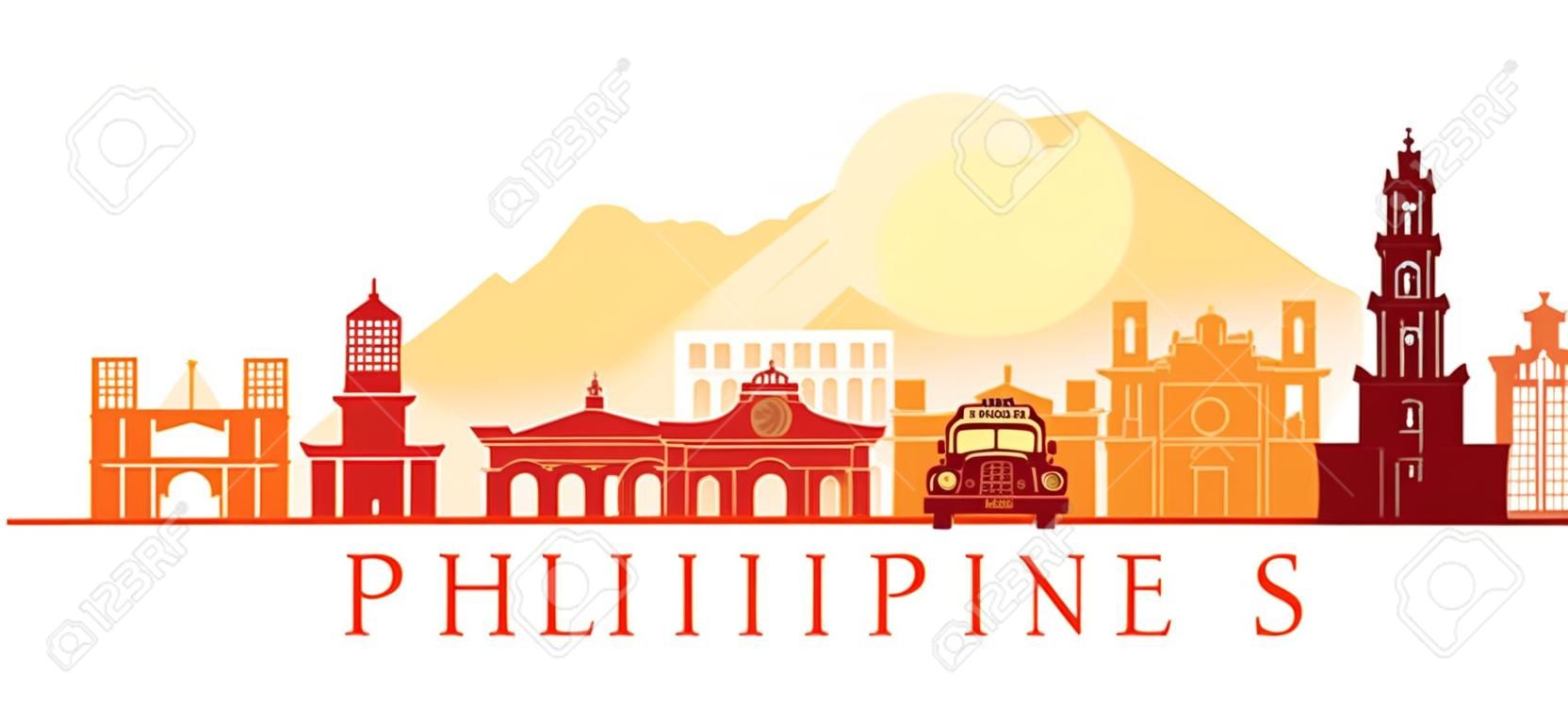 フィリピン建築ランドマーク スカイライン、形状、都市の景観、旅行と観光