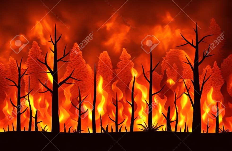Wildfire, Forest Fire, Background Natural Disaster